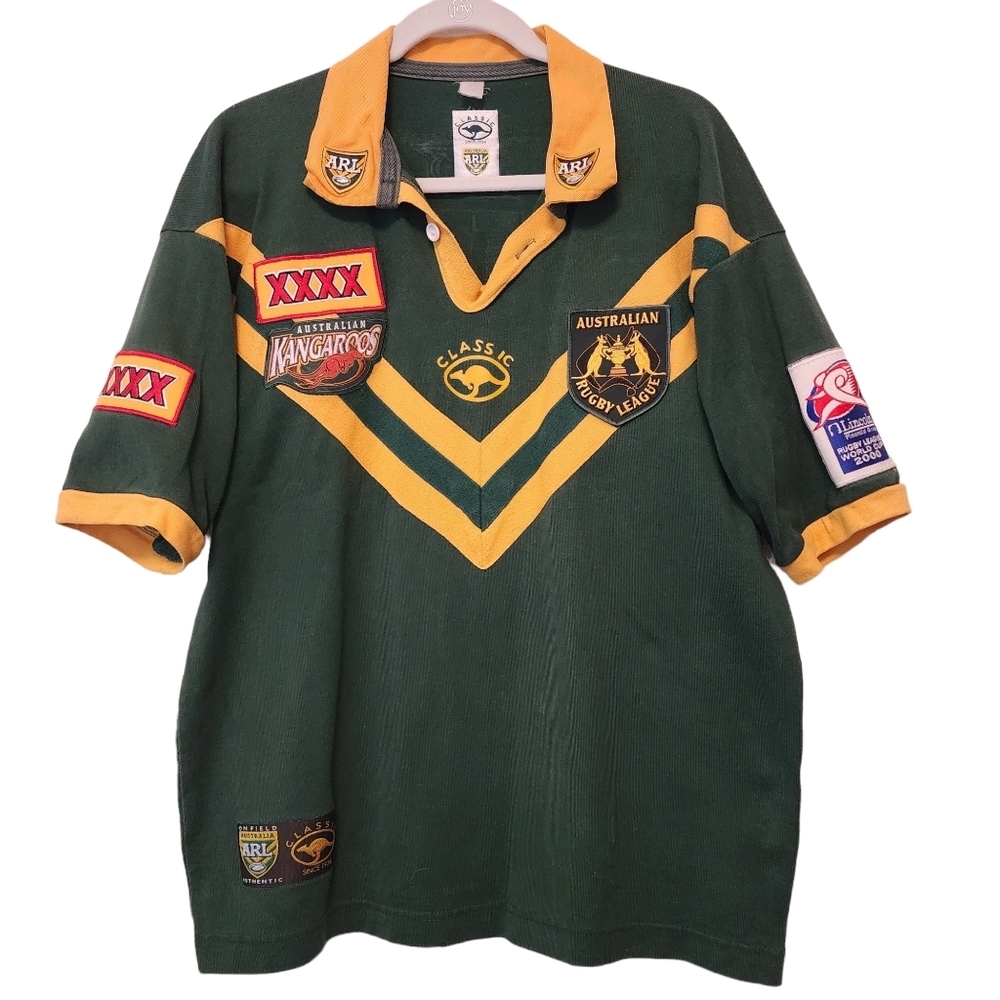 Vintage Australian Rugby League Team Kangaroos 2000 World Cup Official Jersey